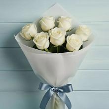 Букет 7 Белых роз Эдлесс Лав в Корпуса