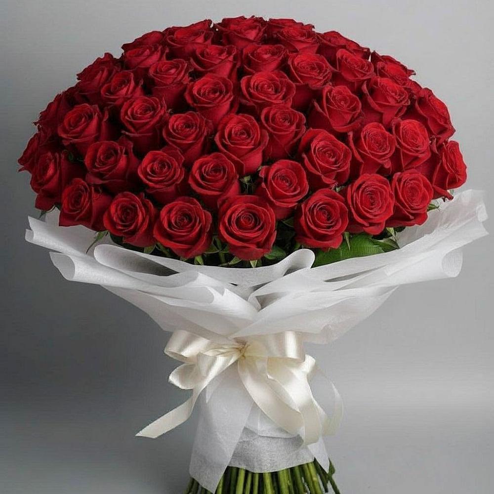Букет 101 Красная роза Блэк Мэджик в Корпуса