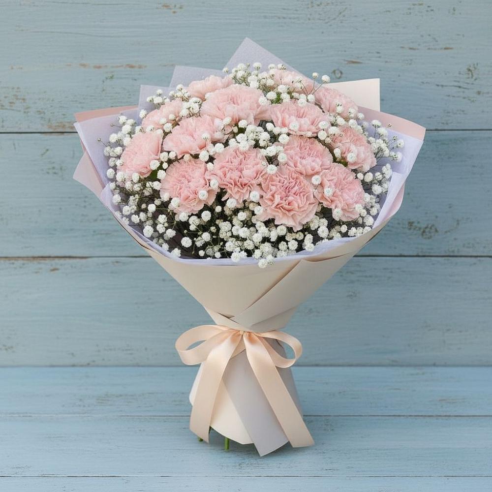 Букет цветов из: Гвоздики в Корпуса