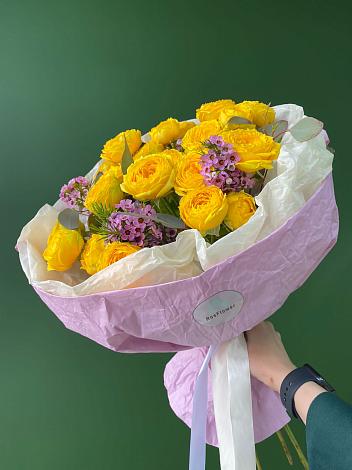 Букет Кустовые желтые розы в Корпуса