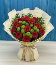 Букет цветов из:  Розы и Хризантемы в Корпуса