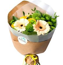 Букет цветов из:  Герберы, Розы и Хризантемы в Корпуса